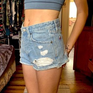 Cheeky Urban Outfitters High Waisted Denim Shorts